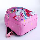 Рюкзак детский на молнии, наружный карман, цвет розовый - Фото 5