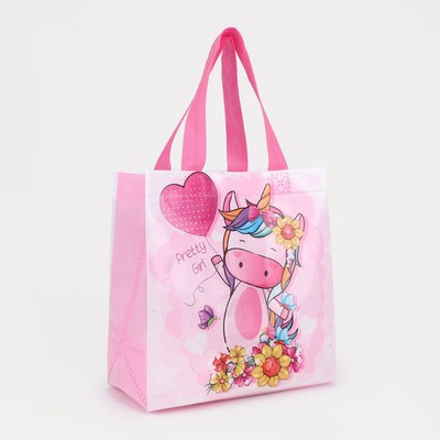 Сумка детская без застежки, розовая