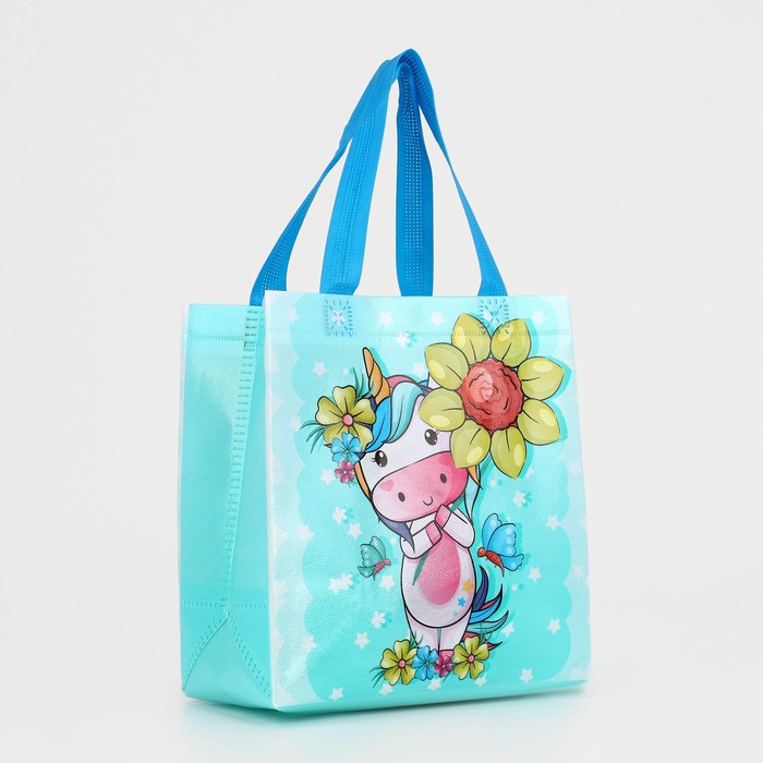 Сумка детская без застежки, голубая - Фото 1