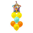 Букет из воздушных шаров «С днём рождения», зверята, латекс, фольга, набор 7  шт. - Фото 2