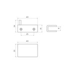 Петля для стеклянных дверей, цвет черный - фото 25323638