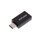 Переходник Exployd EX-AD-297, с Type-C на USB, музыка + гарнитура, черный - фото 3501851