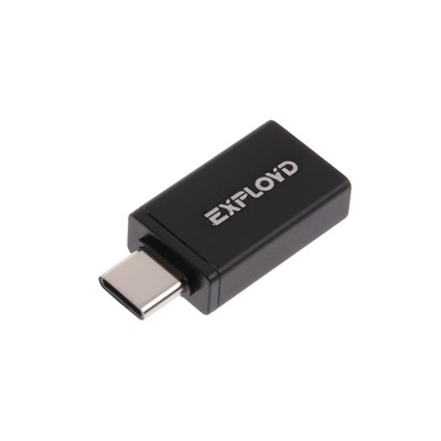 Переходник Exployd EX-AD-297, с Type-C на USB, музыка + гарнитура, черный