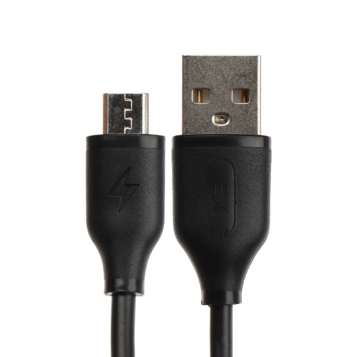 Сетевое зарядное устройство Exployd EX-Z-1432, 2 USB,  2.4 А, кабель microUSB, черное - фото 51459773