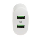 Сетевое зарядное устройство Exployd EX-Z-1433, 2 USB,  2.4 А, кабель microUSB, белое - Фото 3