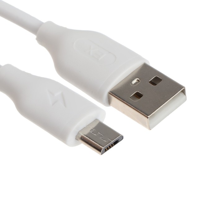 Сетевое зарядное устройство Exployd EX-Z-1433, 2 USB,  2.4 А, кабель microUSB, белое - фото 51459781