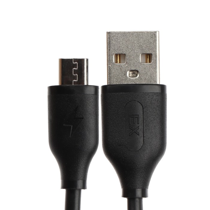 Сетевое зарядное устройство Exployd EX-Z-1436, 2 USB, 2.4 А, кабель microUSB, черное - фото 51459791