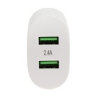 Сетевое зарядное устройство Exployd EX-Z-1437, 2 USB, 2.4 А, кабель microUSB,  белое - Фото 3
