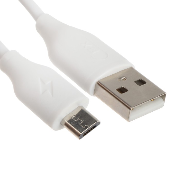 Сетевое зарядное устройство Exployd EX-Z-1437, 2 USB, 2.4 А, кабель microUSB,  белое - фото 51459800