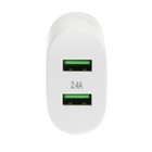 Сетевое зарядное устройство Exployd EX-Z-1435, 2 USB, 2.4 А, кабель Type-C, белое - Фото 3