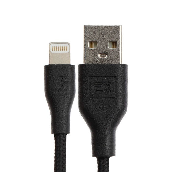 Кабель Exployd EX-K-495, Lightning-USB, 1 м, зарядка/передача данных, черный - фото 51479534