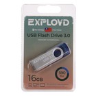 Флешка Exployd 590, 16 Гб, USB3.0, чт до 70 Мб/с, зап до 20 Мб/с, синяя - фото 2842918
