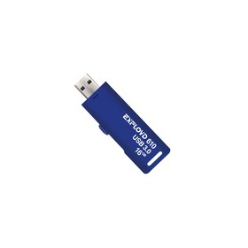 Флешка Exployd 610, 16 Гб, USB3.0, чт до 70 Мб/с, зап до 20 Мб/с, синяя 9514970