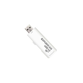 Флешка Exployd 610, 16 Гб, USB3.0, чт до 70 Мб/с, зап до 20 Мб/с, белая 9514971