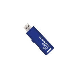 Флешка Exployd 610, 32 Гб, USB3.0, чт до 70 Мб/с, зап до 20 Мб/с, синяя