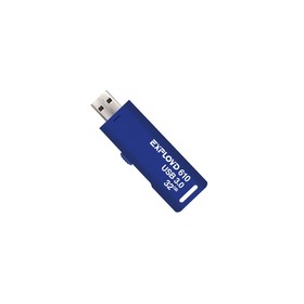 Флешка Exployd 610, 32 Гб, USB3.0, чт до 70 Мб/с, зап до 20 Мб/с, синяя 9514984