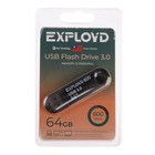 Флешка Exployd 600, 64 Гб, USB3.0, чт до 70 Мб/с, зап до 20 Мб/с, черная 9514992 - фото 10315712