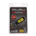 Флешка OltraMax 270, 64 Гб, USB3.0, чт до 70 Мб/с, зап до 20 Мб/с, желтая - фото 51309123 Флешка OltraMax 270, 64 Гб, USB3.0, чт до 70 Мб/с, зап до 20 Мб/с, желтая - фото 51309123