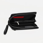 Портмоне на молнии, для купюр, для карт, для монет, цвет чёрный - фото 805362001