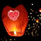 Небесный фонарик в форме сердца "С днем Святого Валентина" - Фото 1