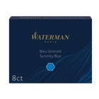 Картриджи ддя перьевой ручки набор 8шт Waterman Standard, синие, блистер S0110860 9399717 - фото 12719980