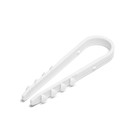 Дюбель-хомут ТУНДРА, для круглого кабеля, нейлоновый, 11-18 мм, белый, 100 шт. - Фото 4