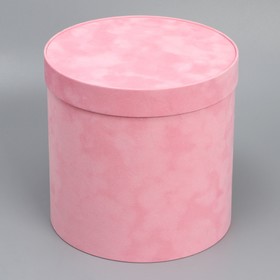 Коробка шляпная бархатная «Розовая», 20 х 20 см