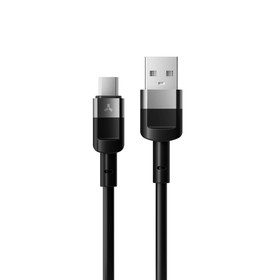 Кабель Accesstyle AM24-T100, microUSB - USB, 2.4 А, TPU, быстрая зарядка, 1 м, черный 9512350