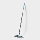 Швабра плоская Доляна, телескопическая стальная ручка, насадка из микрофибры, 35×11×71(111) см - Фото 5