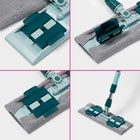 Швабра плоская Доляна, телескопическая стальная ручка, насадка из микрофибры, 35×11×71(111) см - Фото 3