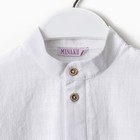 Рубашка для мальчика MINAKU цвет белый, рост 146 см - Фото 6