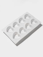 Форма для муссовых десертов Доляна «Сердце», силикон, 29×17×4.3 см, 8 ячеек (5.5×6.2×3.5 см), белая - Фото 3