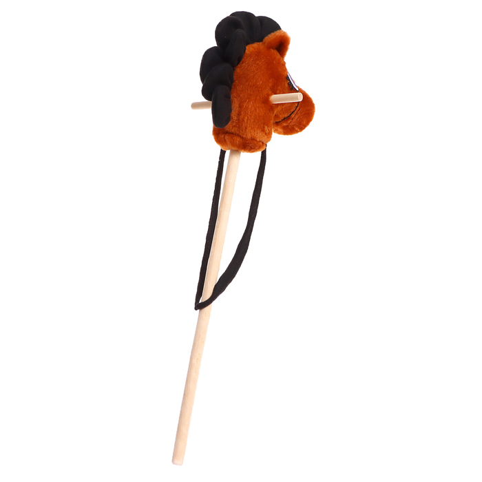 Мягкая игрушка «Конь-скакун» на палке, цвет коричневый - фото 1892974599