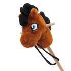 Мягкая игрушка «Конь-скакун» на палке, цвет коричневый - фото 4374006