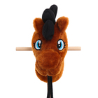 Мягкая игрушка «Конь-скакун» на палке, цвет коричневый - фото 4374008