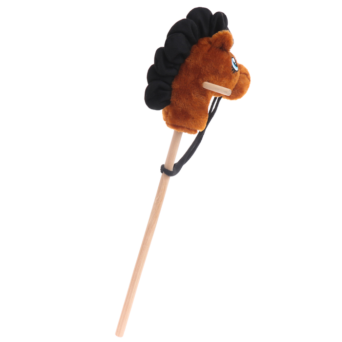 Мягкая игрушка «Конь-скакун» на палке, цвет коричневый - фото 1892974595