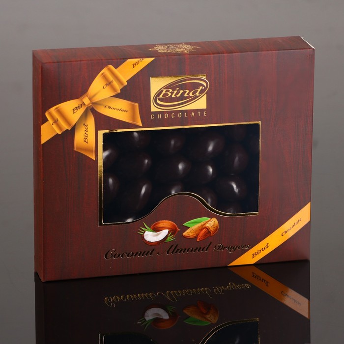 Шоколадное драже "Миндаль в шоколаде" со вкусом кокоса, 100 г