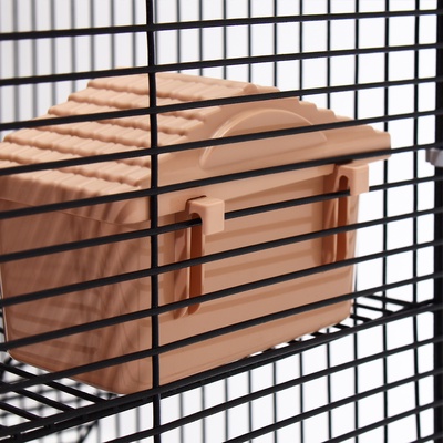 Клетка для грызунов «Пижон», 42×30×65 см, 4 этажа, 2 домика, колесо, миска, бежевая