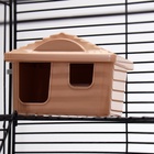 Клетка для грызунов «Пижон», 42×30×65 см, 4 этажа, 2 домика, колесо, миска, бежевая - Фото 7