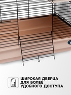 Клетка для шиншиллы «Пижон» №10, разборная, 58×40×88, бежевая - Фото 4