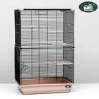 Клетка для шиншиллы «Пижон» №10, разборная, 58×40×88, бежевая - Фото 5