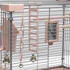 Клетка для птиц «Пижон» №100, разборная, 42×30×37 см, укомплектованная, бежевая - Фото 18