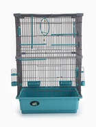 Клетка для птиц «Пижон», разборная, 42×30×66 см (укомплектованная) бирюзовая - Фото 4