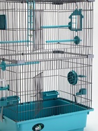 Клетка для птиц «Пижон», разборная, 42×30×66 см (укомплектованная) бирюзовая - Фото 6