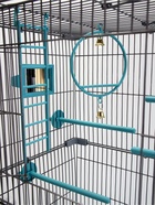 Клетка для птиц «Пижон», разборная, 42×30×66 см (укомплектованная) бирюзовая - Фото 7