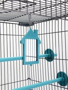 Клетка для птиц «Пижон», разборная, 42×30×66 см (укомплектованная) бирюзовая - Фото 8