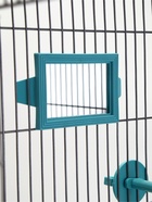 Клетка для птиц «Пижон», разборная, 42×30×66 см (укомплектованная) бирюзовая - Фото 9