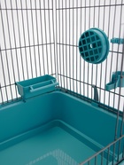 Клетка для птиц «Пижон», разборная, 42×30×66 см (укомплектованная) бирюзовая - Фото 10