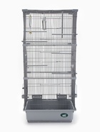 Клетка для птиц "Пижон", разборная, 42 х 30 х 94см (укомплект.) светло-серая - Фото 2