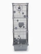 Клетка для птиц "Пижон", разборная, 42 х 30 х 94см (укомплект.) светло-серая - Фото 3